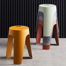 塑料凳子加厚成人家用餐桌高方板凳现代简约时尚创意北欧椅子圆耀
