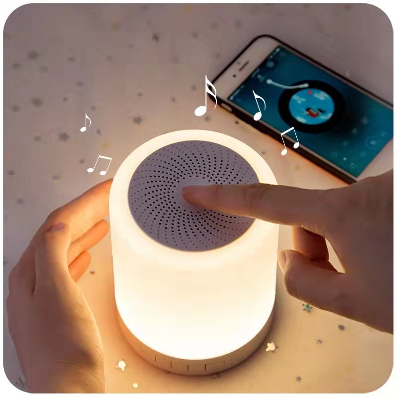 Wholesale Night Light Bluetooth Speaker Smart Seven-Color Night Light Factory Goods