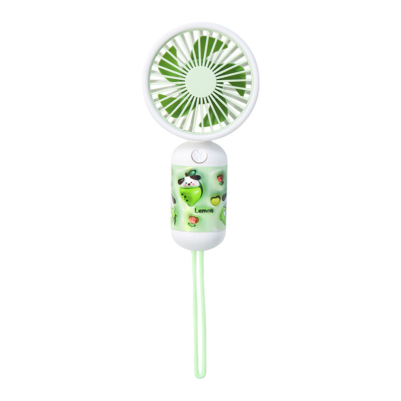 New Lollipop Expansion Wind Cute Pet Handheld Fan Student Mini Ins Cartoon USB Rechargeable Small Fan Gift