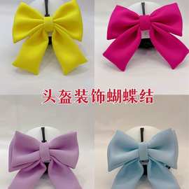 来梦学姐同款头盔蝴蝶结电动车摩托车滑雪头盔装饰可快拆机车头盔