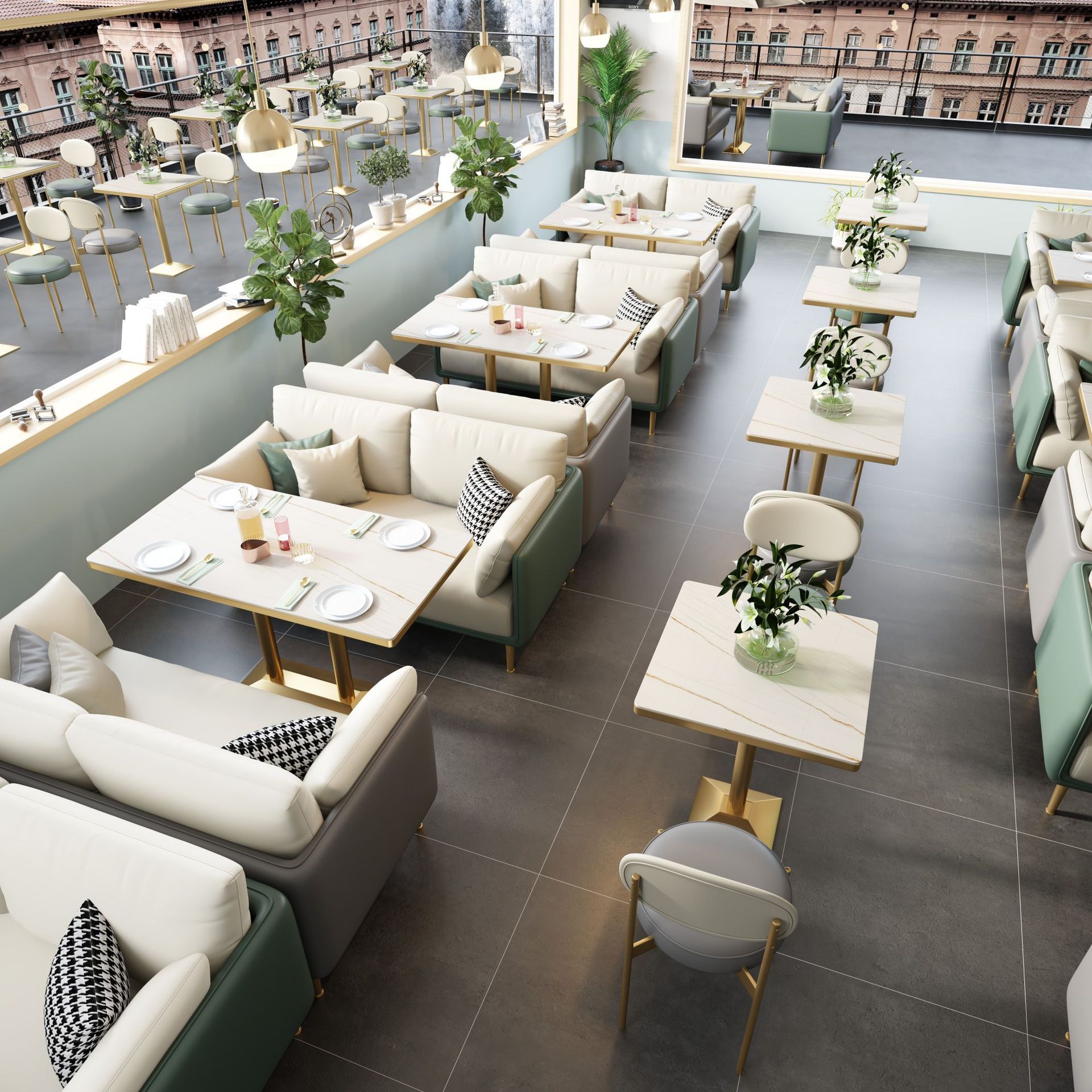 甜品奶茶店咖啡厅沙发卡座桌椅组合售楼部公司洽谈接待休息区沙发