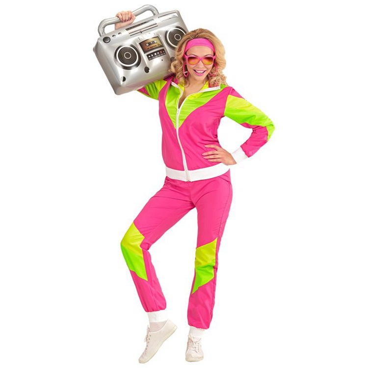tracksuit 80年代复古嘻哈disco套装万圣节狂欢节角色扮演服装