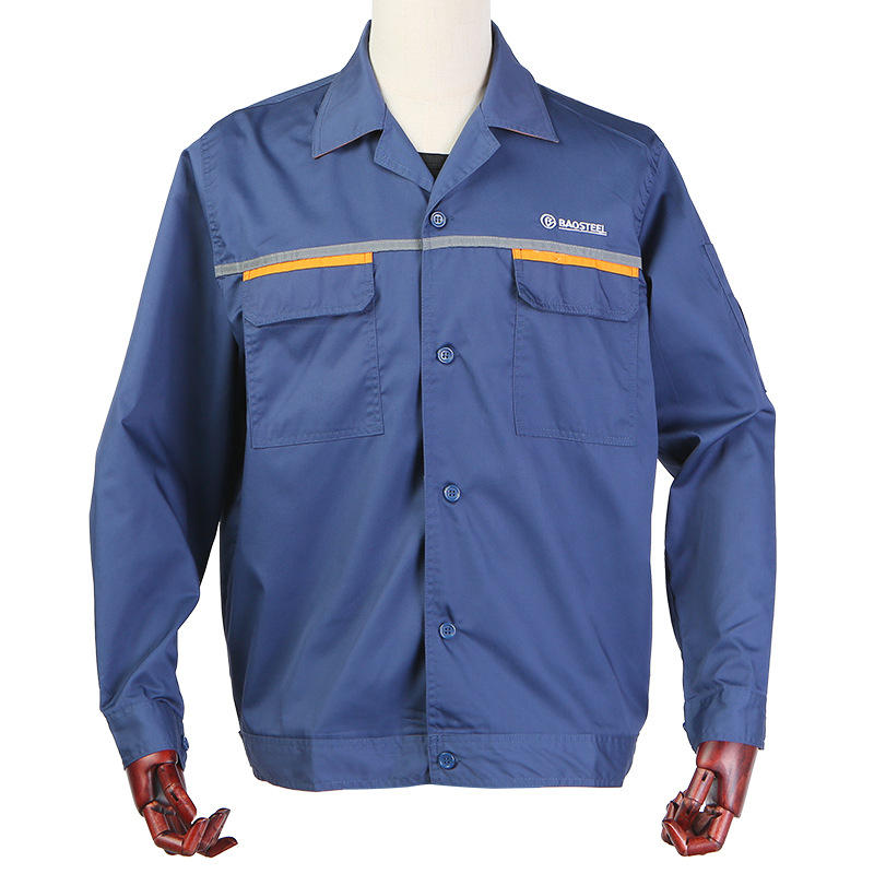 工厂直销新宝钢工作服夏季短袖劳保服可印logo企业车间耐磨工衣