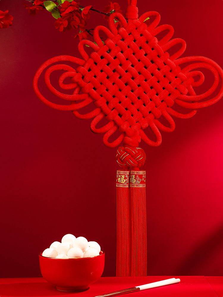 大型中国结民族挂件挂门上的平安结红色中国结家居装饰diy大号福