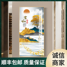 道入户玄关装饰画和轻奢进门墙壁画简约客厅挂画现代走廊竖版家过