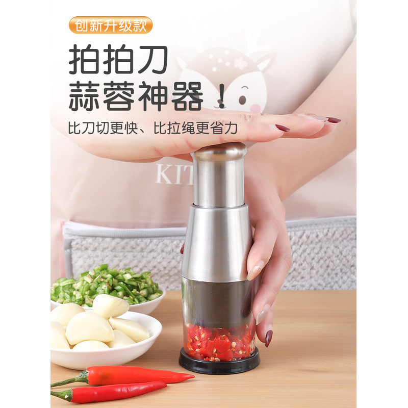 304 Stainless Steel Pressing Cutter Garlic Grinder