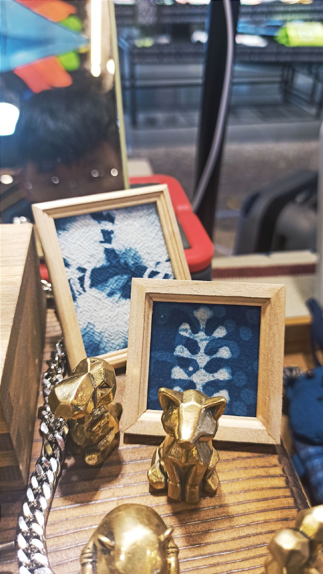 创意植物蓝染扎染木质相框冰箱贴磁贴 旅游纪念小礼品民宿家居饰