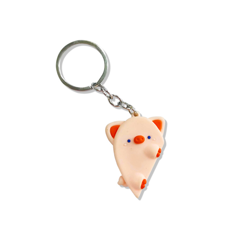 Pig Arch Cabbage Pendant Pig Heart-Shaped Vegetable Keychain TikTok Same Couple Cute Magnetic Doll in Stock