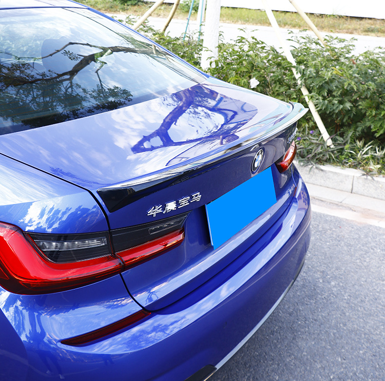 适用20-22款宝马3系尾翼改装新三系碳纤维尾翼免打孔320 325套件