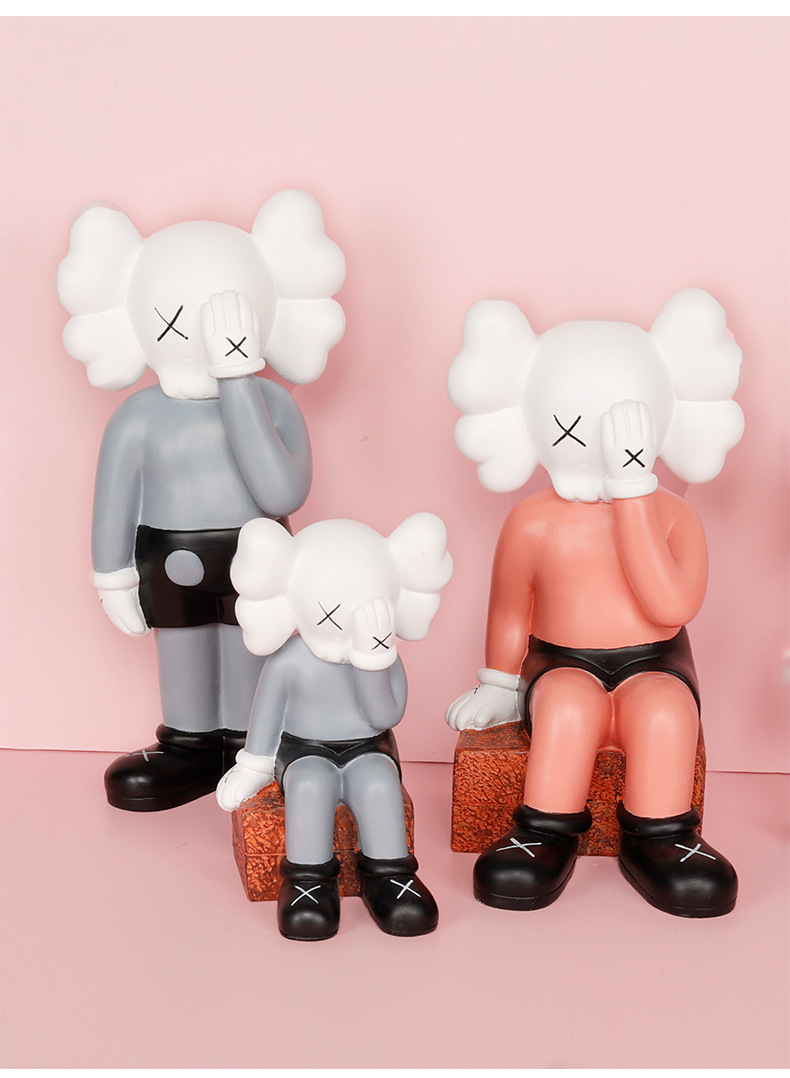 暴力熊芝麻街kaws小号公仔玩偶网红店铺门口酒吧装饰客厅摆件批发