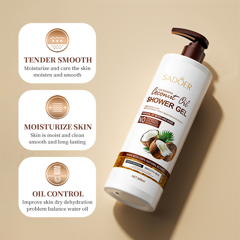 Sadoer Coconut Moisturizing Shower Gel Moisturizing Amino Acid Anti-Dandruff Shampoo Hand Cream Hair Mask Wash and Care Cross-Border