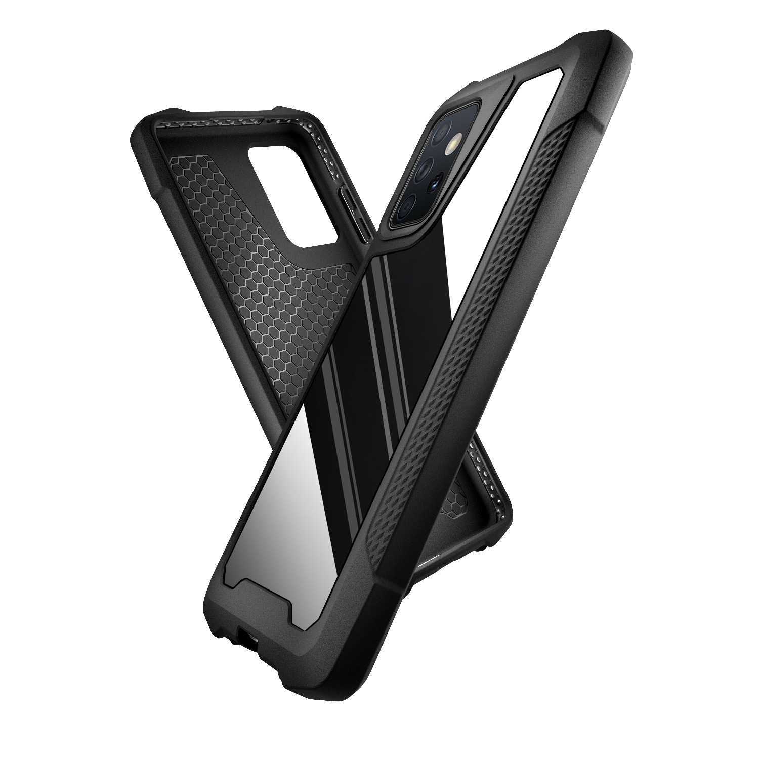 三星a72/a52/a32 4g不锈钢金属手机壳 tpu防摔防撞散热保护套适用