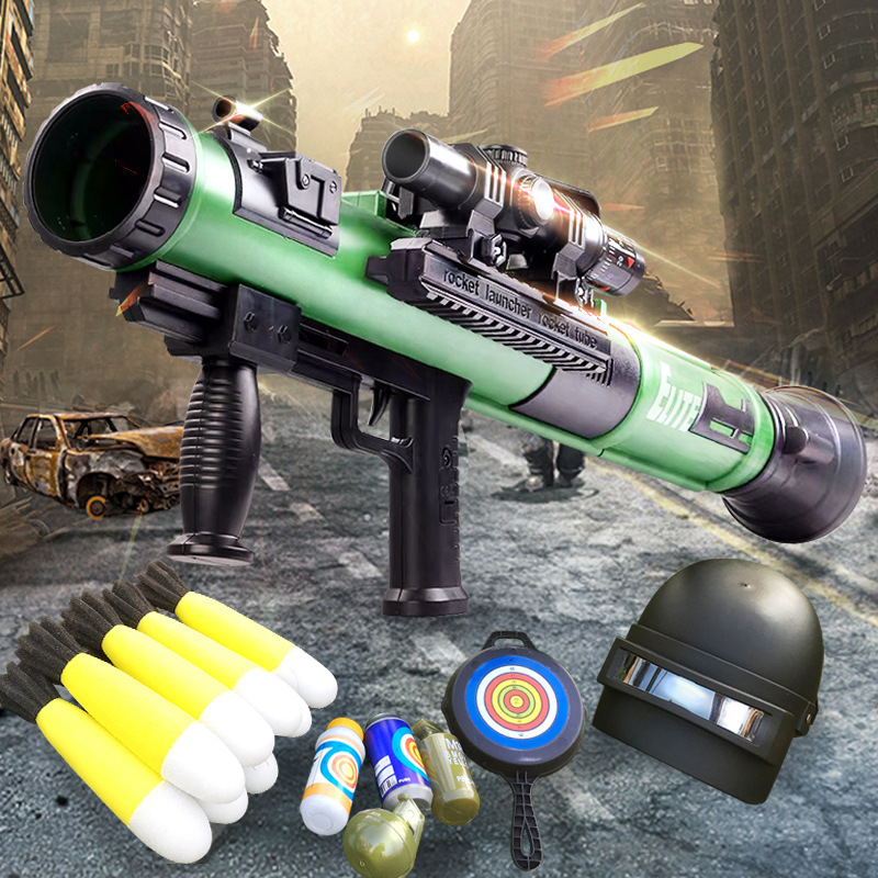四连筒火箭炮玩具大号儿童rpg吃鸡掷弹筒弹射男孩意大利炮榴弹炮