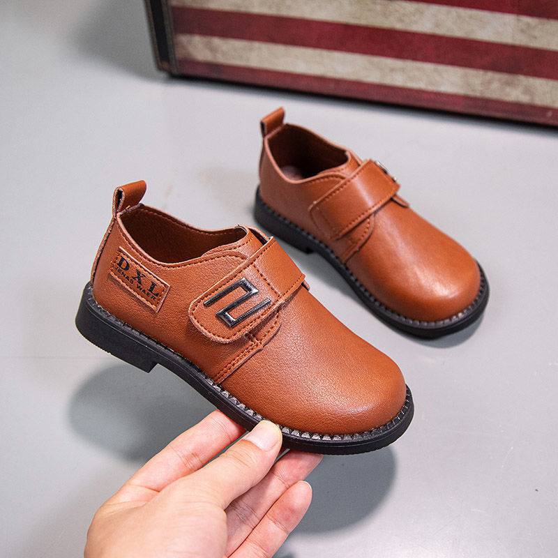 儿童皮鞋2021新款软皮男童软皮软底软面小皮鞋学生男孩百搭正装鞋
