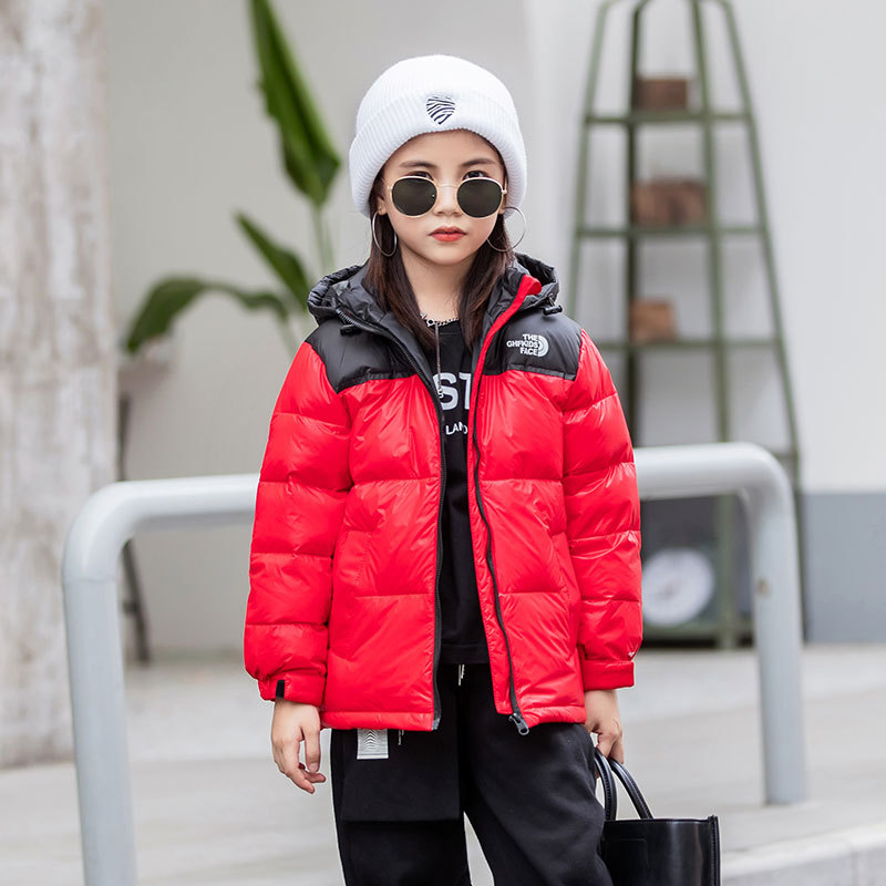 反季清仓儿童短款羽绒服男童女童冬装加厚外套中大童连帽洋气童装