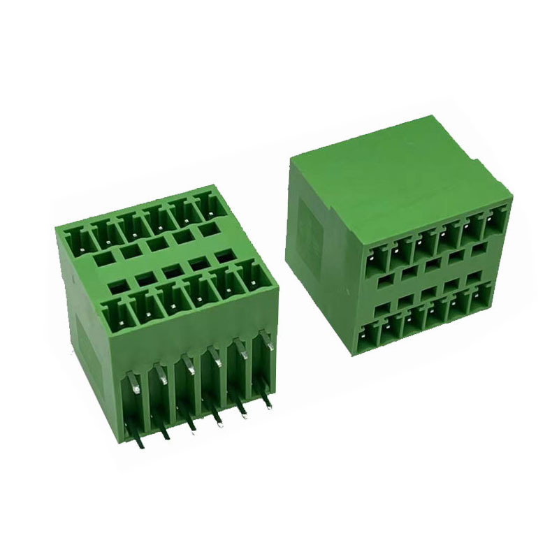 15edgrh-3.81mm 双排 接线端子插拔式 弯针双层 2*2p3p4p5p6p10p