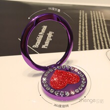 闪粉爱心手机支架女款时尚ins指环扣懒人追剧轻松支撑粘贴式牢固