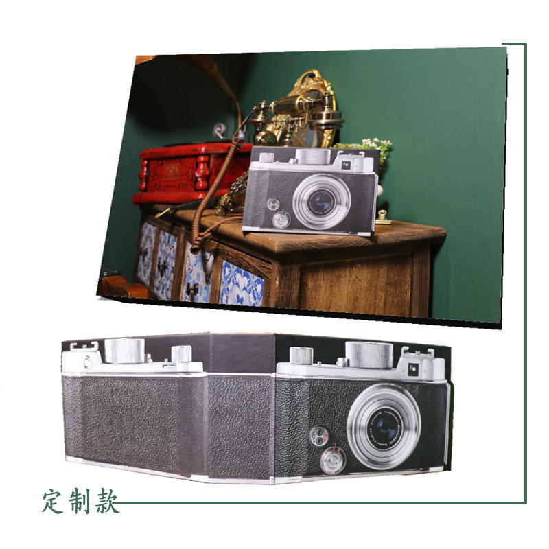 老式相机56寸照片相册簿插页式影集写真收纳图案内页定制批发跨境