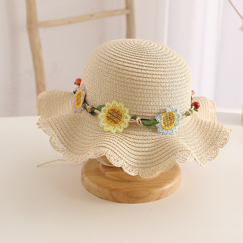 New Children Hat Female Summer Princess Beach Hat Sun Hat Little Girls' Straw Hat Sun Hat Summer Hat Baby Fisherman Hat