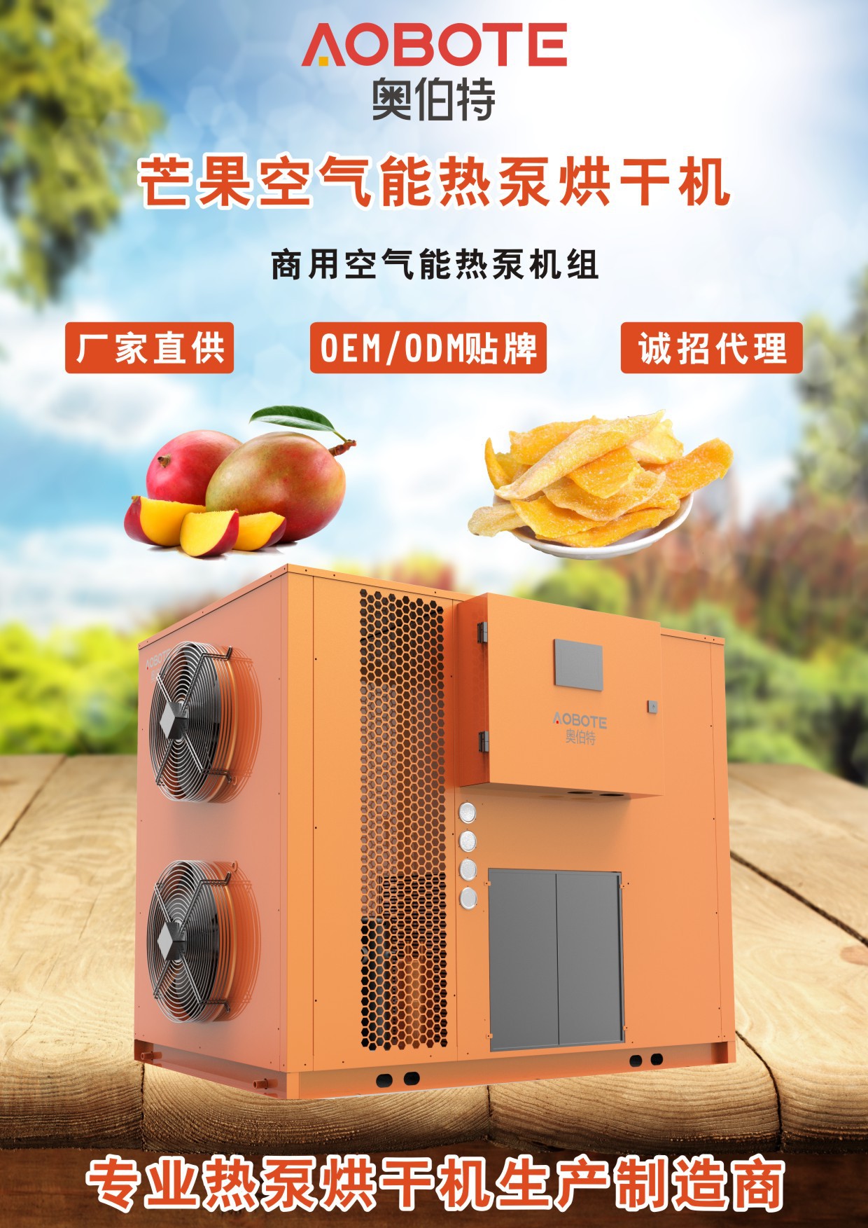 空气能热泵芒果烘干机除湿机农产品果蔬食品烘干机厂家直供