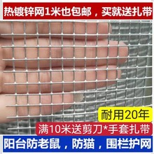 铁丝网防老鼠阳台防坠网热镀锌铁丝网窗户防鼠钢丝网格防猫养鸡网