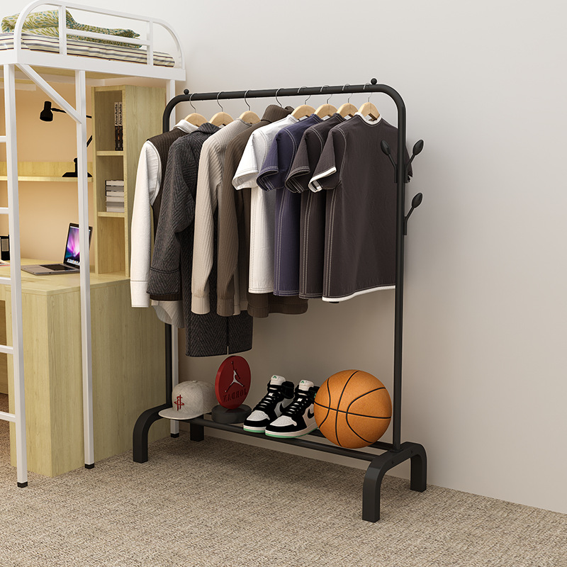 晾衣架学生宿舍神器整理衣架租房收纳架室内阳台晾衣杆男生衣帽架