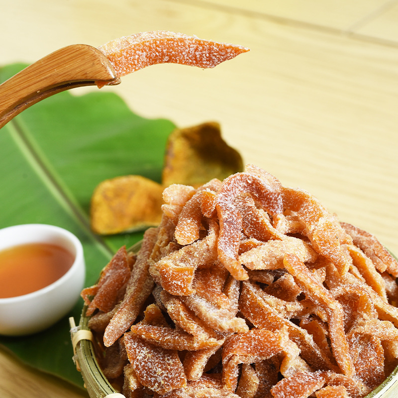 冰糖甘草即食陈皮盐津九制甜酸桔子皮橙皮丝80后怀旧新会特产500g