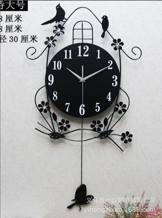 Modern Minimalist Decoration Swing Clock Wall Clock Pocket Watch Personality Hallway Living Room Creative Quartz Clock Clock Clock