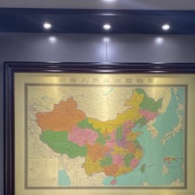 中国壁画世界挂图铜板画学校办公室装饰画少年宫文化园挂画墙画