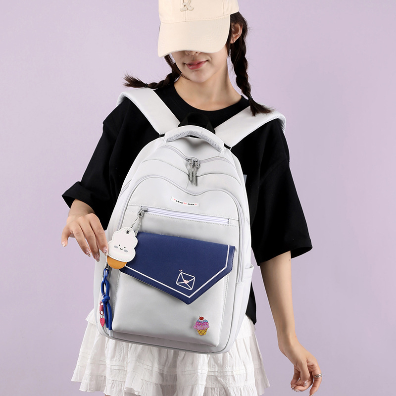 New Schoolbag High School Student Lightweight Junior School Backpack Campus Backpack