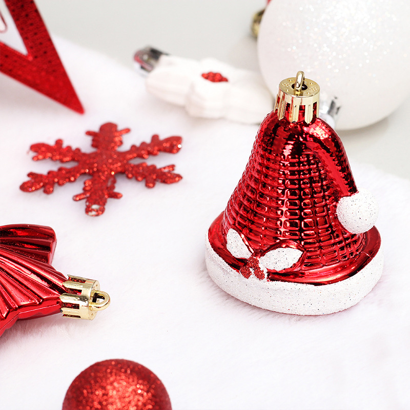 Cross-Border New Christmas Decorations Tree-Top Star Christmas Ball Painted Gift Set Christmas Tree Ornaments