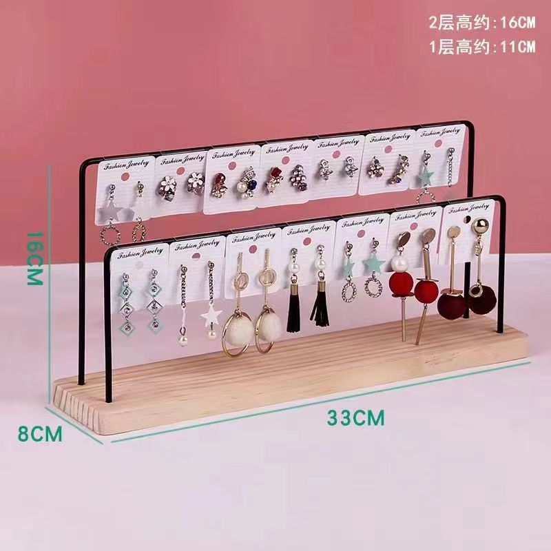 Earrings Iron Rack Jewelry Display Rack Decoration Iron Vertical Creative Necklace Bracelet Ornament Ear Studs Storage Rack