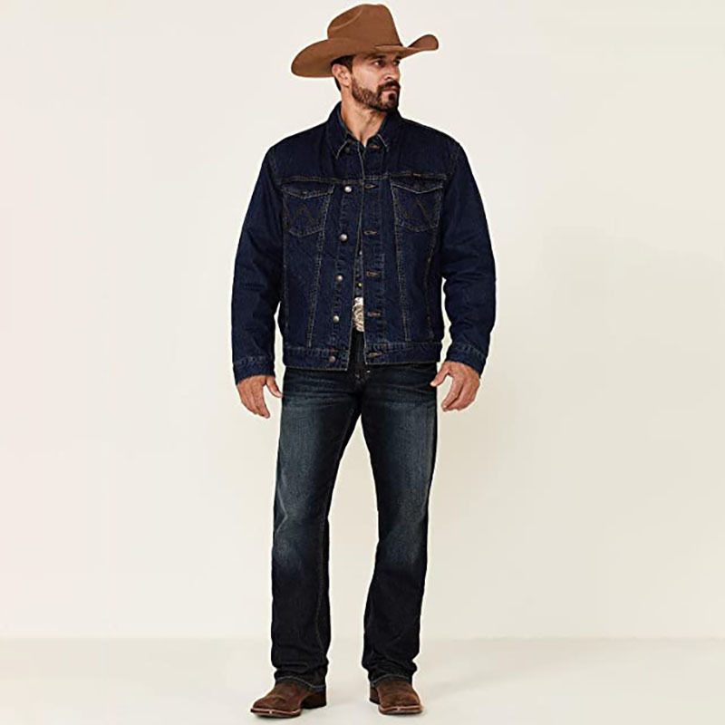 2022跨境amazon爆款男装时尚经典洗水牛仔外套西部牛仔风男士夹克