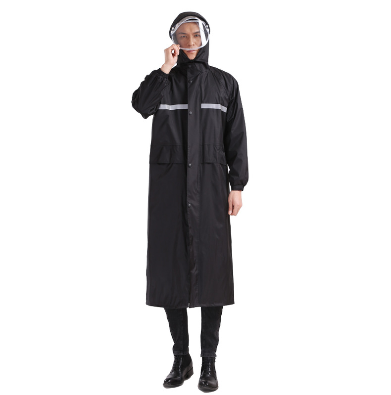 Shangqiu Raincoat Wholesale One-Piece Poncho Reflective Long Pattern Trench Coat Raincoat Hiking Labor Protection Site Rain-Proof Clothes
