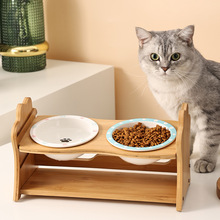 Cat bowl cat food bowl ceramic stand protect 猫碗猫食盆陶瓷1