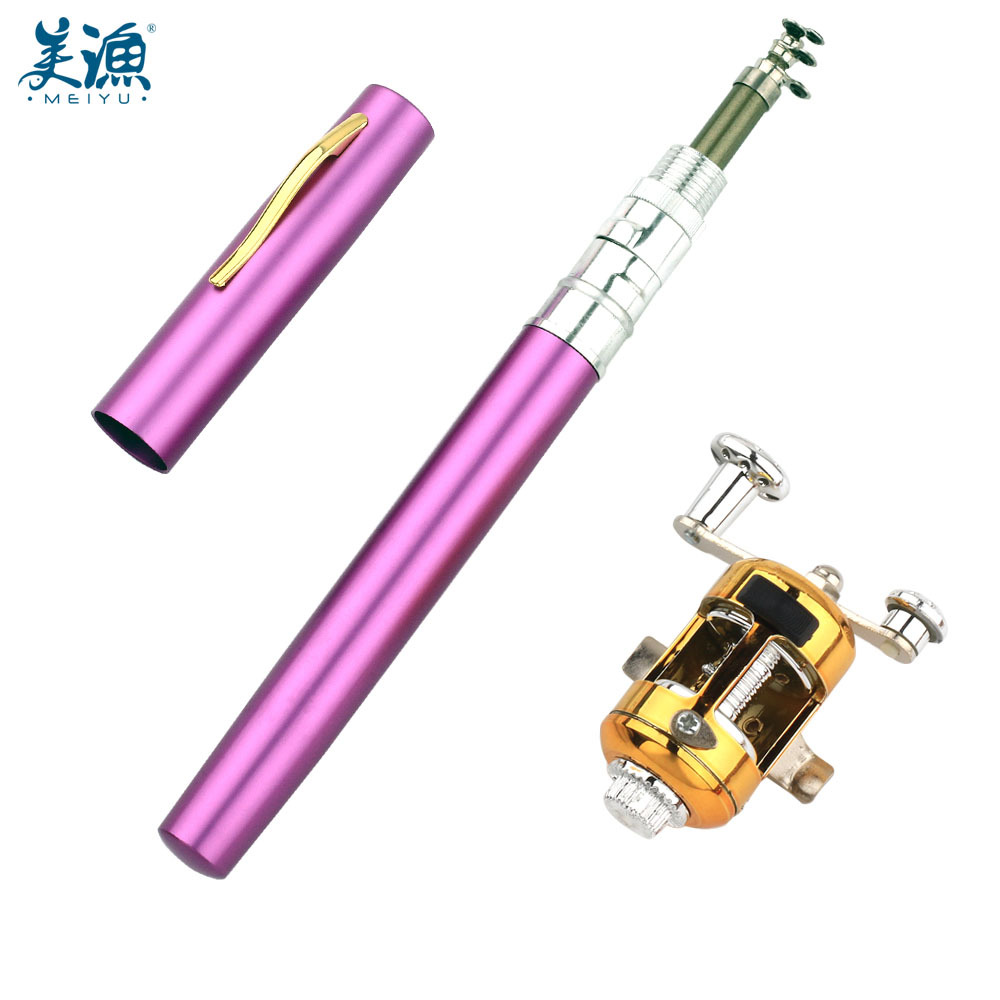 Meiyu Pen-Type Fishing Rod Cross-Border Mini Ice Fishing Rod Pocket Fishing Rod Portable Gift Fishing Rod 1 M A- P