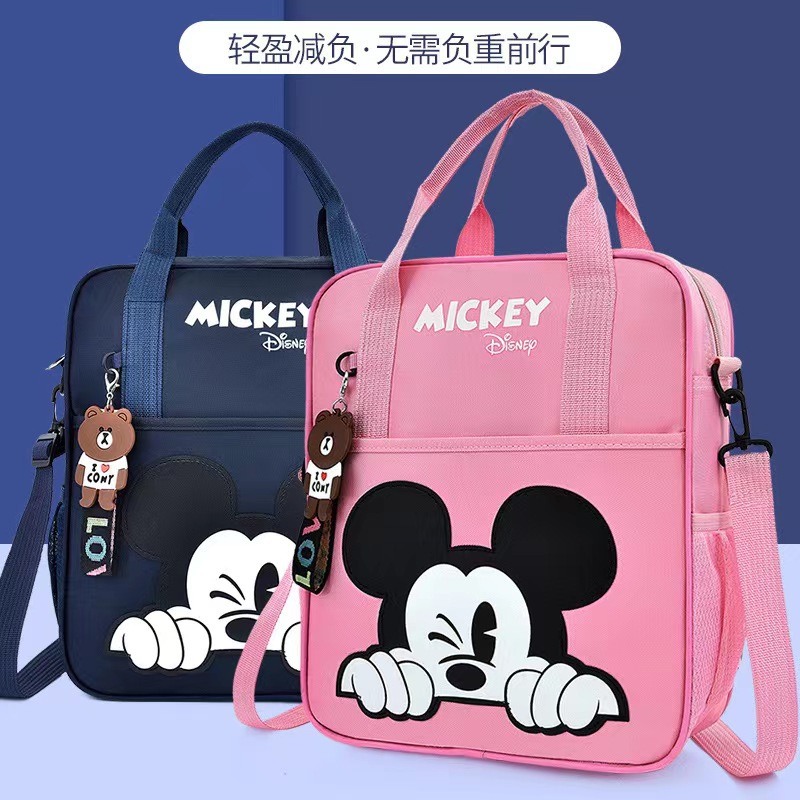 Cross-Border Wholesale Three-Purpose Student Handbag Operation Bag Training Class Printed Logo Children's Schoolbag Shoulder Messenger Bag