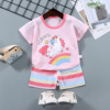 children Short sleeved suit pure cotton Boy T-shirt baby summer Children's clothing girl shorts baby clothes Summer wear wholesale