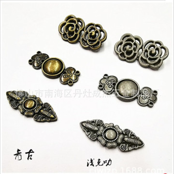 明制汉服子母扣古铜色古银色现货 旗袍唐装古装金属盘扣可定 制