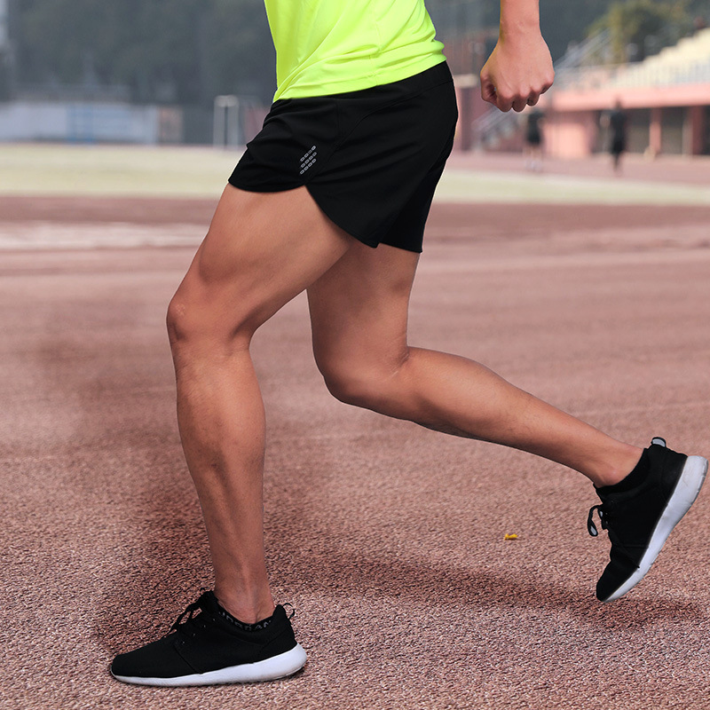 运动短裤男速干马拉松比赛训练内衬裤子夏男士田径服三分跑步短裤