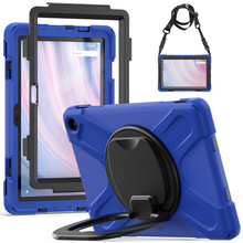 适用Fire HD8背带平板套亚马逊Kindle HD10硅胶PC旋转支架保护壳