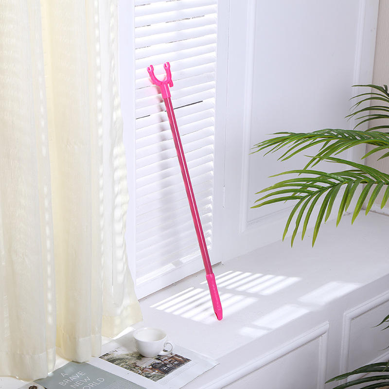 纯色塑料阳台晾衣杆便携式撑衣叉杆家居晾衣叉子批发阳台撑衣杆