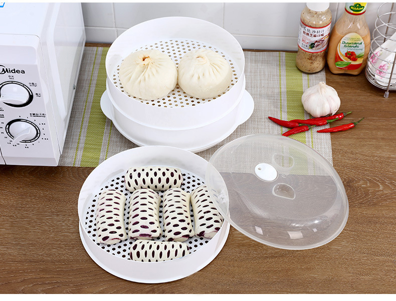 厂家保温分离式蒸笼 微波炉加热家用碗热馒头煮饭用具蒸饭煲蒸盒