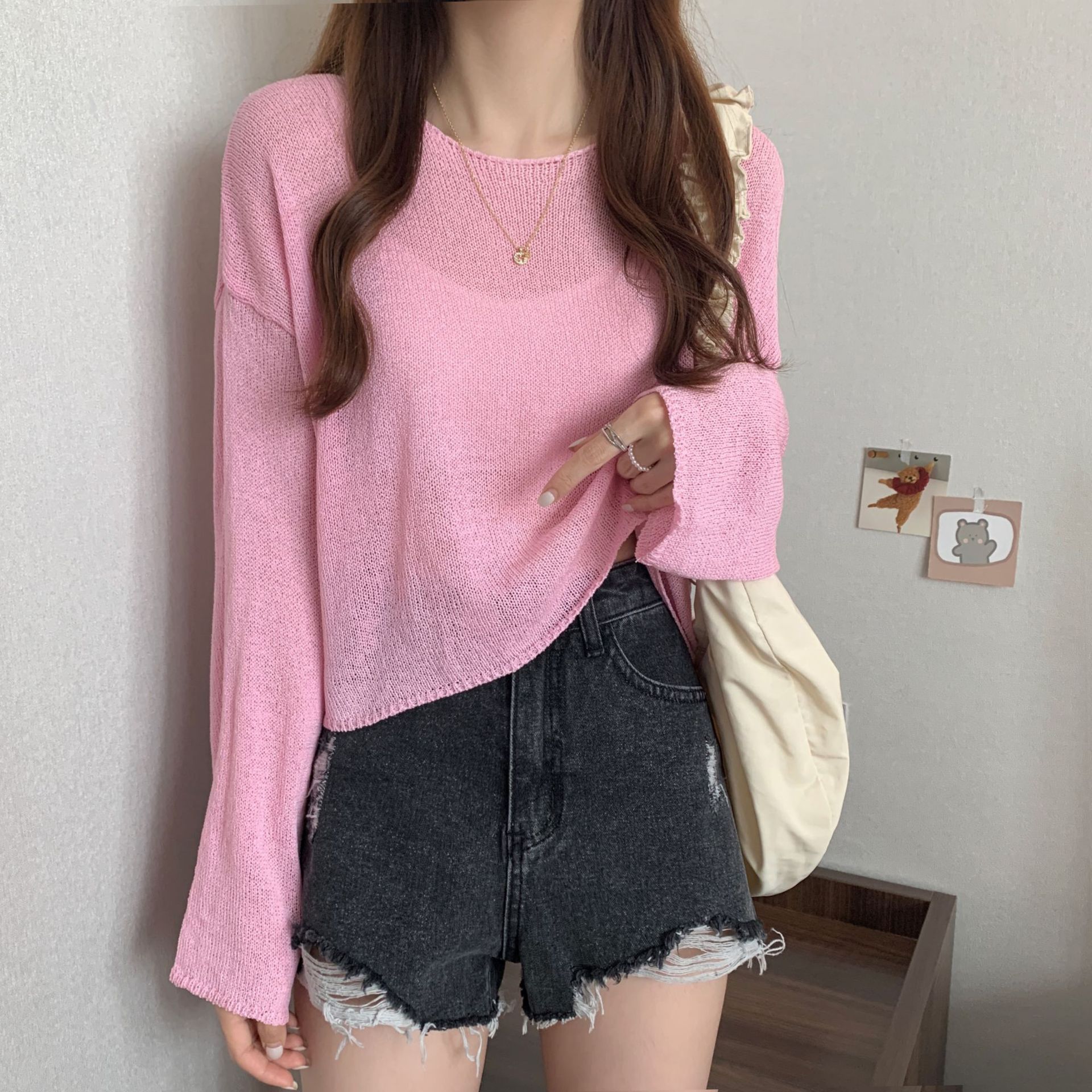 夏罩衫透视图片