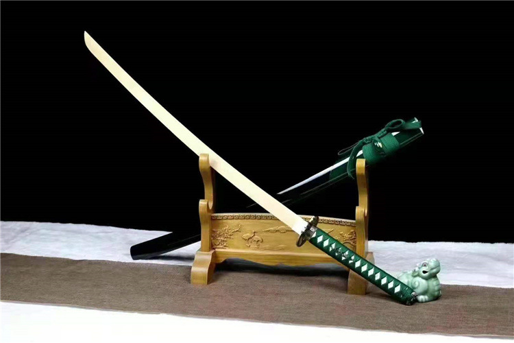 鬼面将军日本居合道刀剑拔刀剑木质训练武士刃一体竹质带鞘木刀