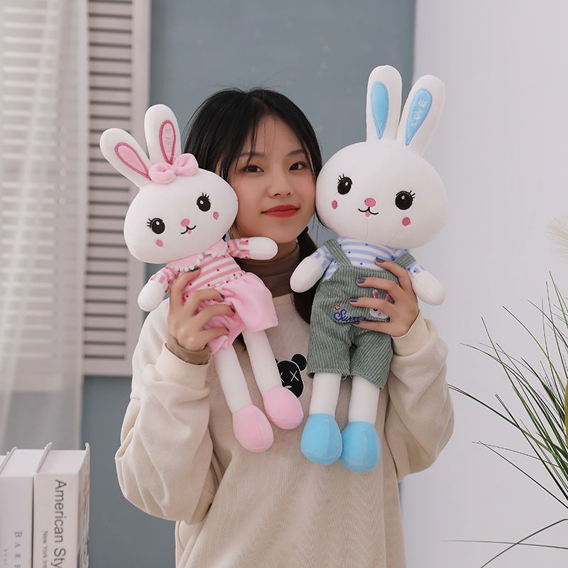 小娃娃毛绒玩具兔子抱枕小白兔公仔玩偶礼物可爱女孩床上布娃娃