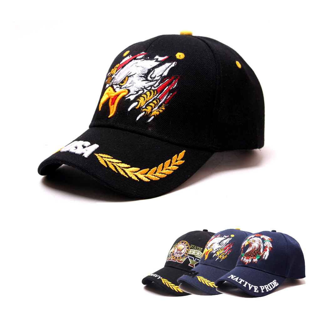 潮款帽子美国国旗usa棒球帽户外露营ins街头嘻哈帽男女士遮阳帽子