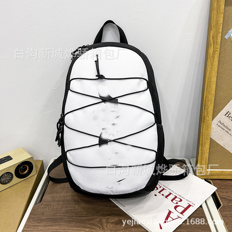 2023 New Fashion Brand Student Schoolbag Korean Style Large Capacity Leisure Travel Men's Backpack Fashion Tie Backpack