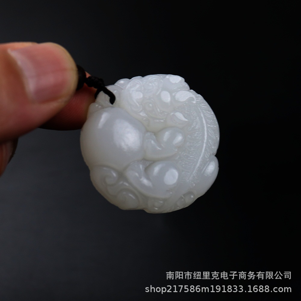 直播货源 阿富汗玉貔貅吊坠皮球玉坠玉佩实体供货珠宝首饰