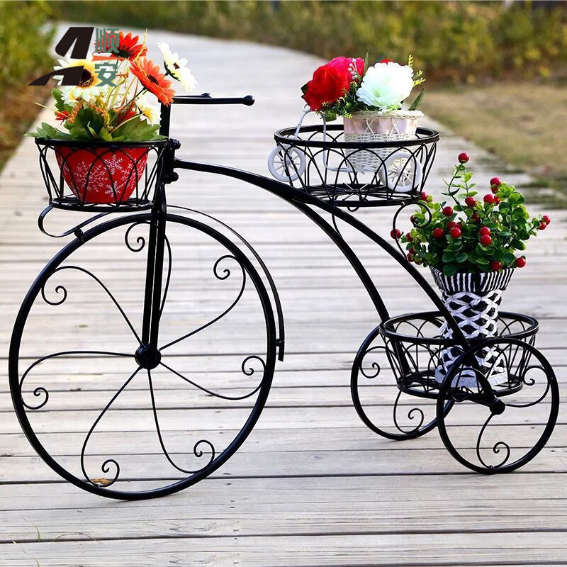 Nordic Wrought Iron Bicycle Decoration Wedding Celebration Decoration Float Show Window Decoration Photography Props Gardening Bicycle Flower Stand